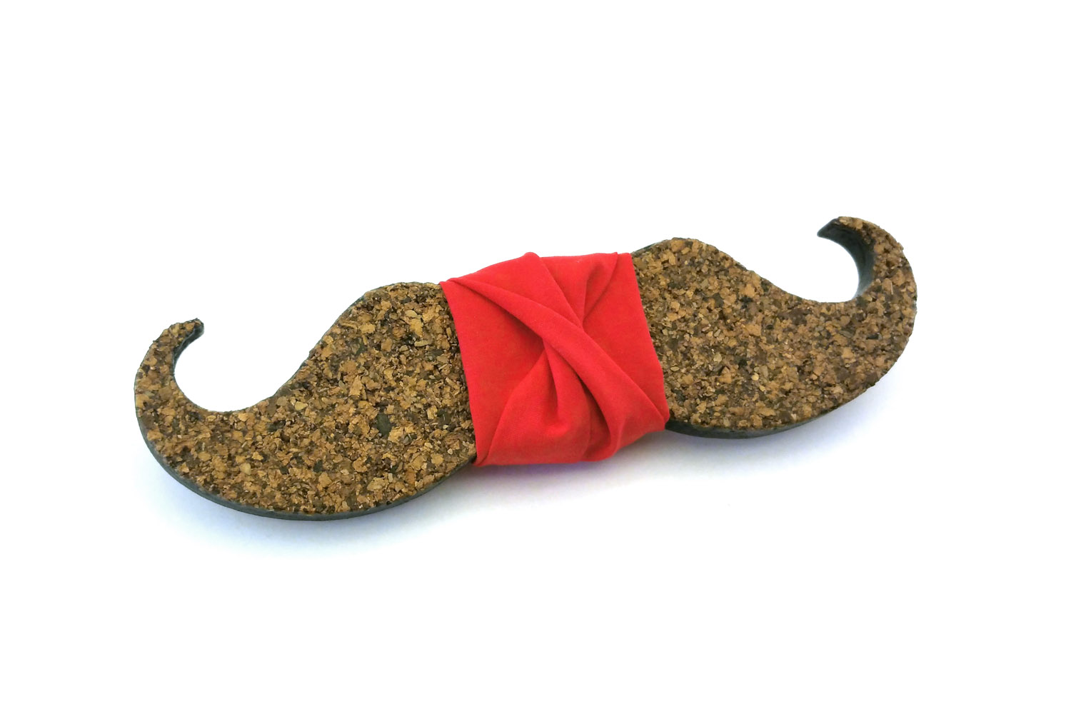 papillon legno sughero baffo rosso