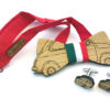 papillon legno 500 automobile gemelli tricolore italia Gigetto