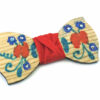 papillon legno Gigetto dipinto a mano rosso fiori Oscar