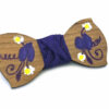 papillon legno Gigetto dipinto a mano viola fiori Oscar