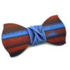 papillon legno Gigetto farfallino action painting blu rosso celeste raso
