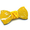 papillon legno Gigetto farfallino schizzi vernice giallo bianco