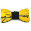 papillon legno Gigetto farfallino action painting giallo nero