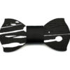 papillon legno Gigetto farfallino action painting nero bianco