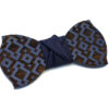 papillon legno Gigetto farfallino blu rombi raso