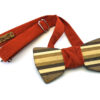 papillon legno Gigetto farfallino dandy ruggine cotone