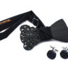 papillon legno gemelli Gigetto farfallino nero barocco