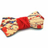 papillon legno Gigetto farfallino schizzi colore rosso blu