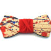 papillon legno Gigetto farfallino schizzi colore rosso blu