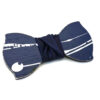 papillon legno Gigetto farfallino schizzi vernice blu bianco raso