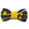 papillon legno Gigetto farfallino action painting giallo nero bianco