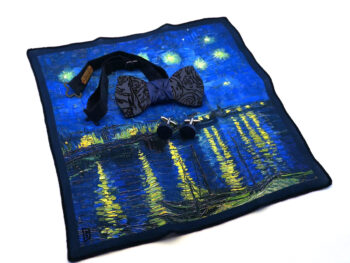 papillon legno Gigetto farfallino van gogh fazzoletto gemelli