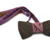 papillon legno Gigetto farfallino wenge spazzolato raso glicine