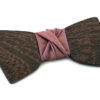 papillon legno Gigetto farfallino wenge spazzolato raso glicine