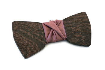 papillon legno Gigetto farfallino wenge spazzolato raso glicine