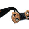 papillon legno Gigetto puzzle mogano ecopelle nero