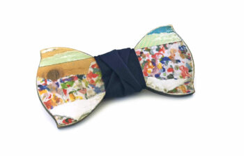 papillon legno collage Gigetto artistico fiori blu