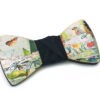 papillon legno collage Gigetto artistico nero fiori