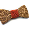 papillon legno paisley Gigetto cachi arancione