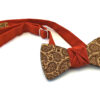 papillon legno paisley Gigetto cachi arancione