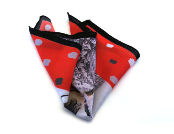 fazzoletto taschino pochette Gigetto Lorenzo Brambilla città rosso pois