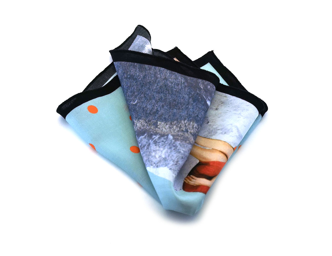 fazzoletto taschino pochette Gigetto Lorenzo Brambilla pois montagna