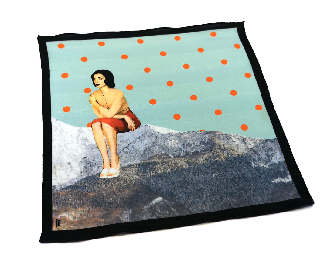 fazzoletto taschino pochette Gigetto Lorenzo Brambilla pois montagna