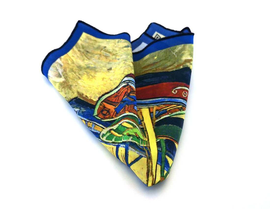 fazzoletto taschino pochette Gigetto Van Gogh barche