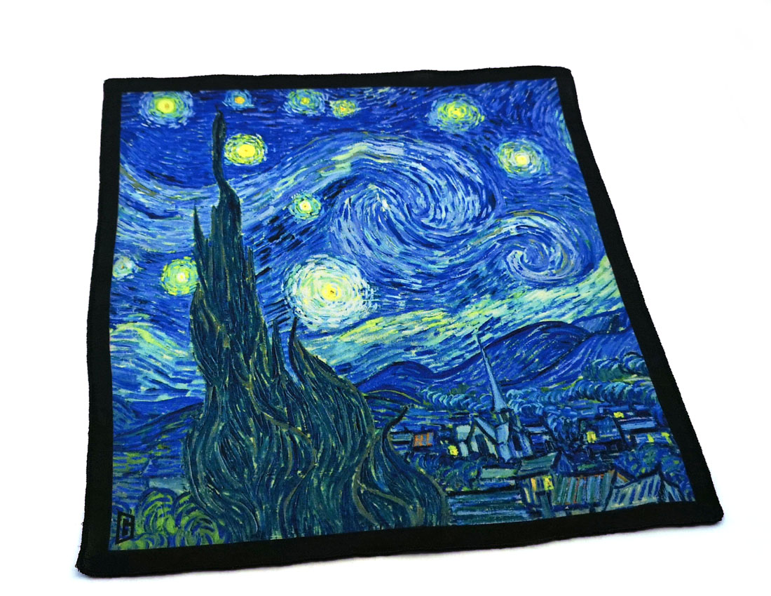 fazzoletto taschino pochette Gigetto Van Gogh notte stellata