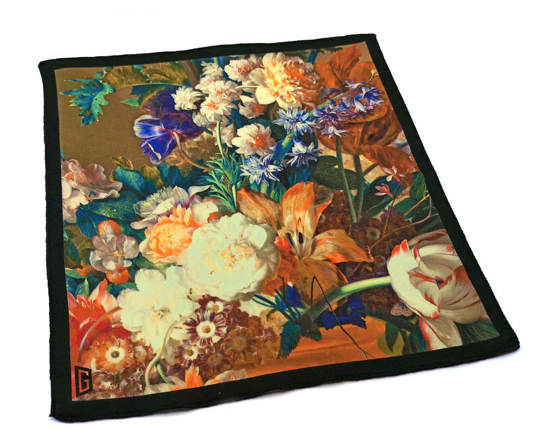 fazzoletto taschino pochette Gigetto fiori floreale