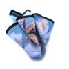 fazzoletto taschino pochette Gigetto fiori giglio bianco blu