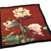 fazzoletto taschino pochette Gigetto fiori peonie rosso scuro