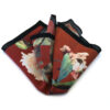 fazzoletto taschino pochette Gigetto fiori peonie rosso scuro