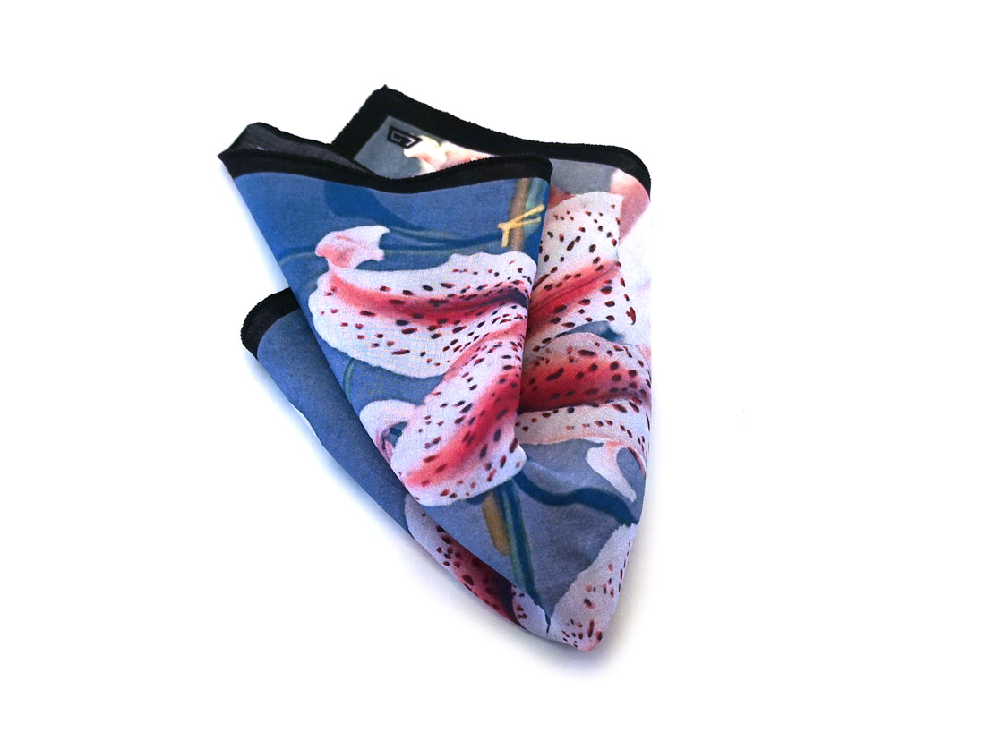 fazzoletto taschino pochette Gigetto giglio bianco rosso