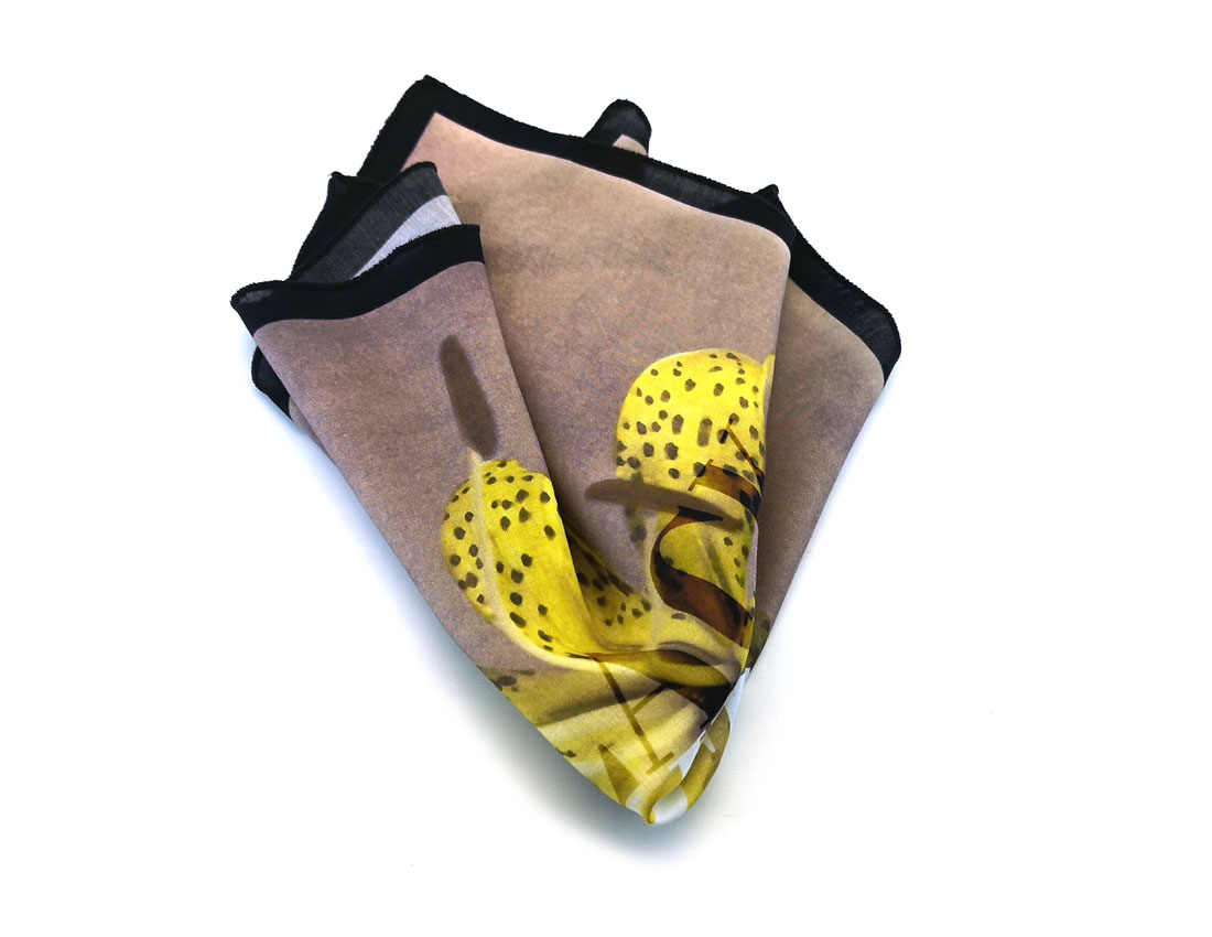 fazzoletto taschino pochette Gigetto giglio black white