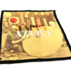fazzoletto taschino pochette Gigetto japan ombrello di carta e lanterne happy crazy giallo
