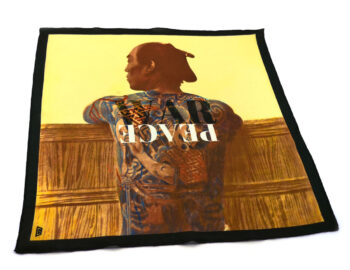 fazzoletto taschino pochette Gigetto samurai war peace giallo tatuaggio giapponese