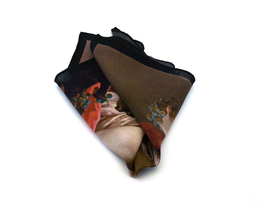 fazzoletto taschino pochette Gigetto vino bacco grappolo