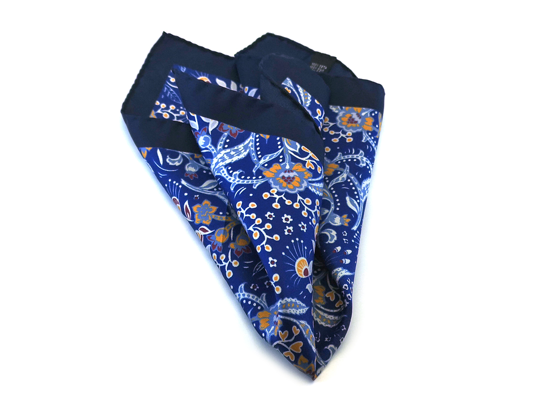 fazzoletto-taschino-seta-pochette-fiori-blu-giallo-fantasia-Gigetto