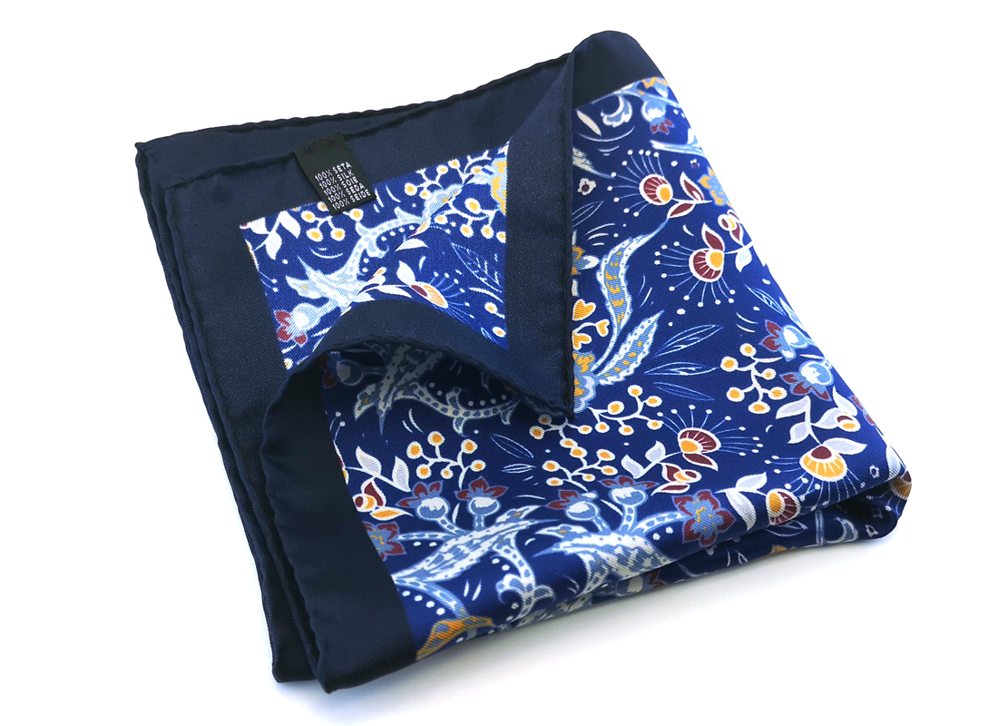fazzoletto-taschino-seta-pochette-fiori-blu-giallo-fantasia-Gigetto