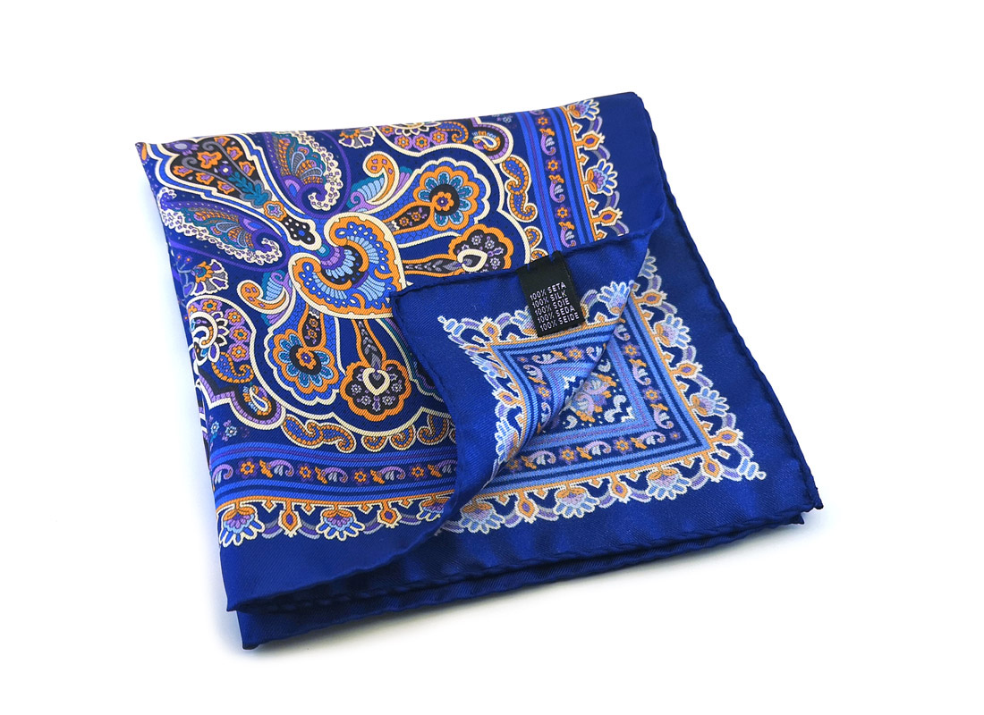 fazzoletto-taschino-seta-pochette-floreale-paisley-blu-fantasia-Gigetto