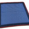 fazzoletto taschino seta pochette geometrico pied de poul blu bordeaux Gigetto