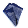 fazzoletto taschino seta pochette geometrico quadri blu bianco fantasia Gigetto