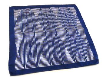 fazzoletto taschino seta pochette geometrico quadri blu bianco fantasia Gigetto