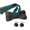 papillon legno bretelle e gemelli Gigetto verde wenge drago cinese