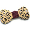 papillon legno chiaro traforato barocco viola Gigetto