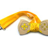 papillon legno gamepad playstation giallo bretelle stoffa Gigetto