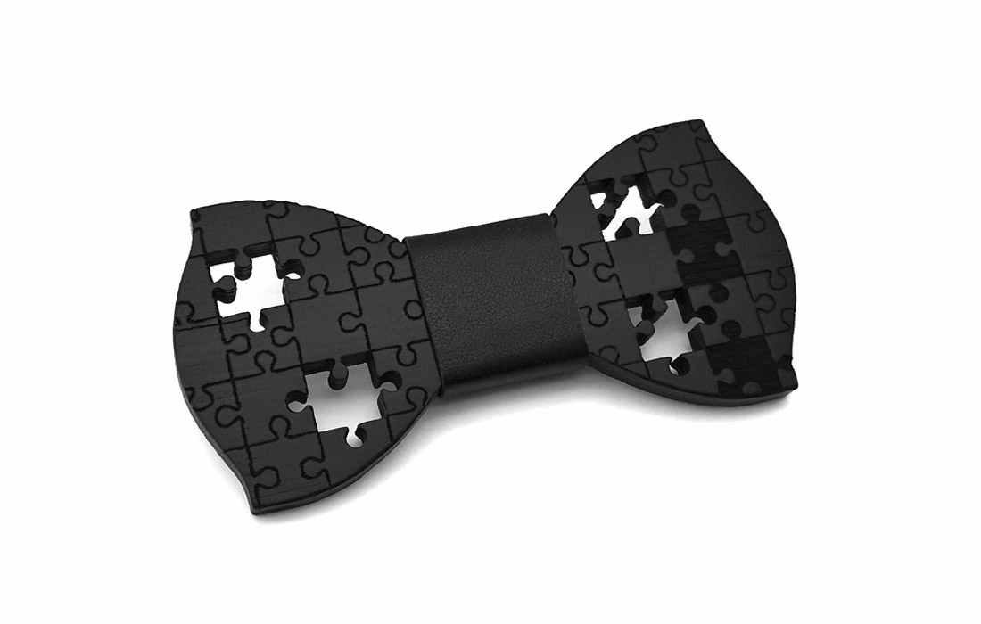papillon legno nero puzzle ecopelle Gigetto