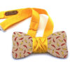 papillon legno pepper peperoncini rosso giallo bretelle stoffa Gigetto