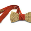 papillon legno rovere geometrico arancione rombi Gigetto